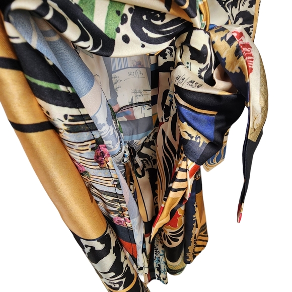 Short wrap dress swim coverup shirt style long sleeves size 14/16 - Picture 4 of 8